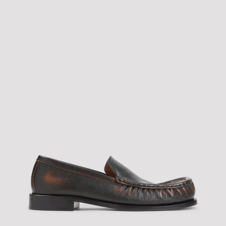 Dries Van Noten Calf Leather Loafers Nude & Neutrals Shoe - Men