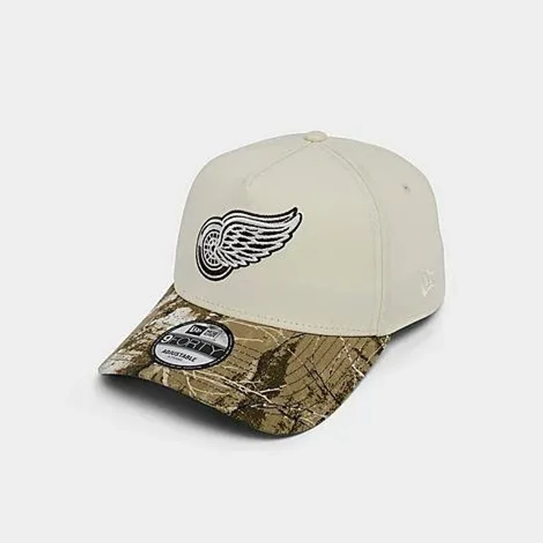 New Era Detroit Red Wings NHL 9FORTY Snapback Hat in Chrome/Real Tree