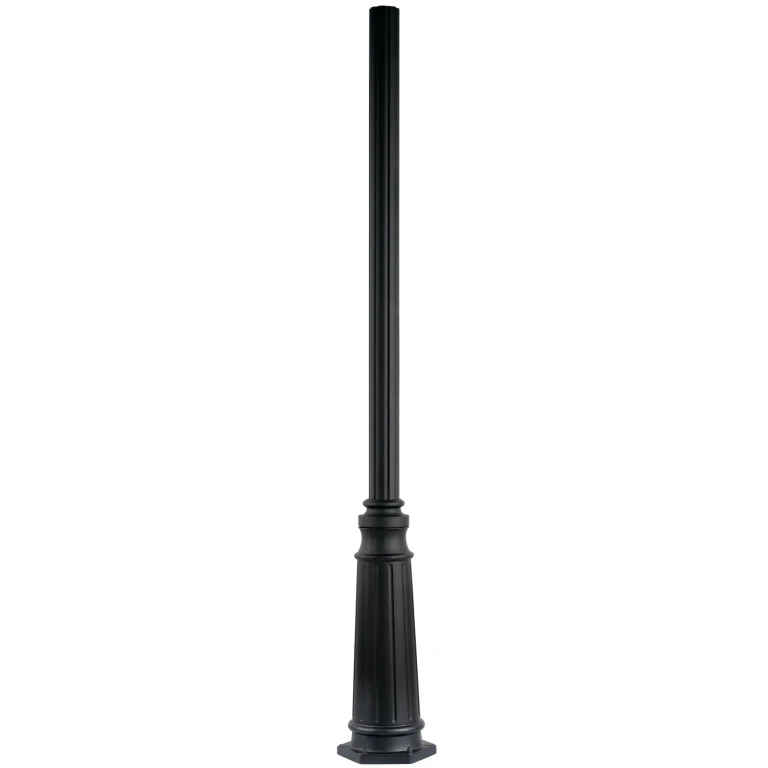 96" Outdoor Post withBase in Black