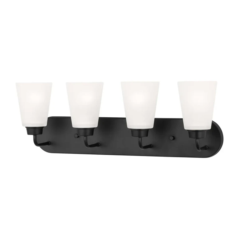 Midnight Black Wall Bathroom Vanity Light from the Kerrville Collection