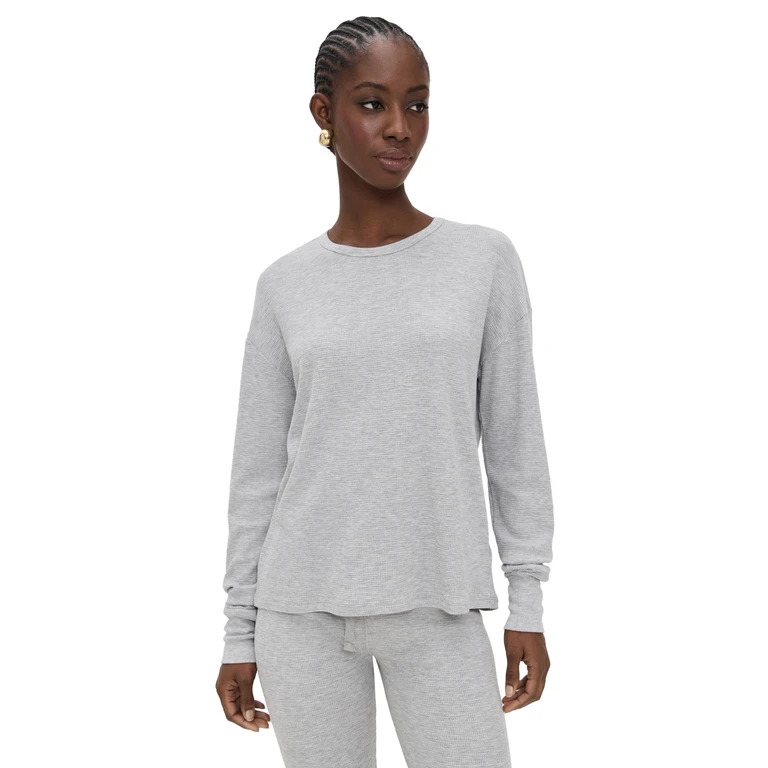 Éterne Oversized Thermal Top Heather Grey XS