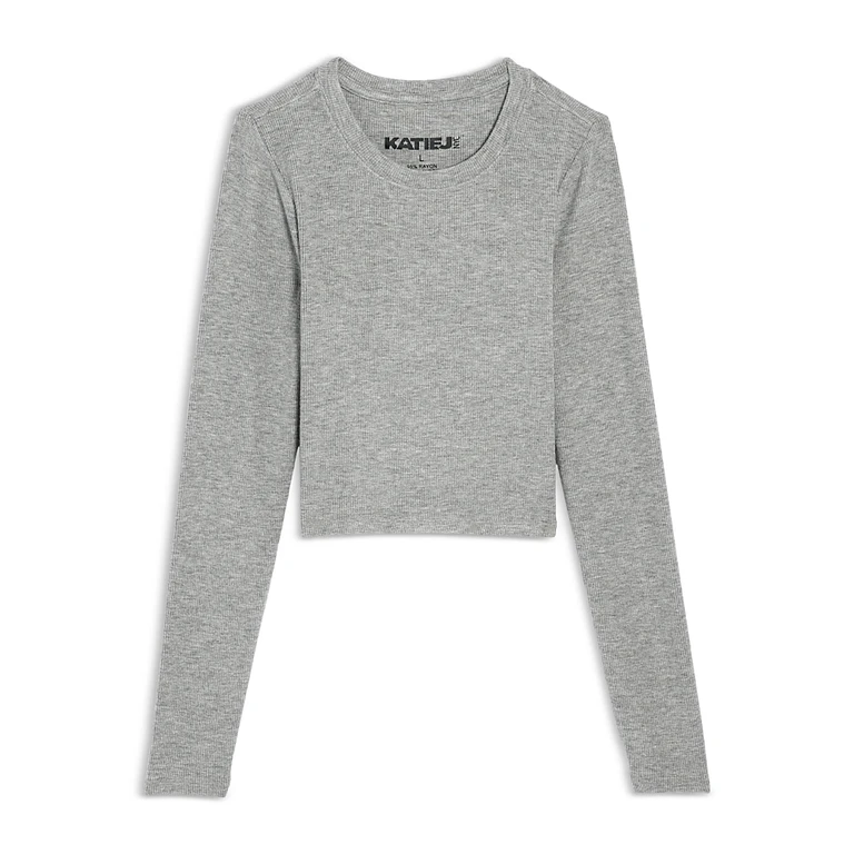 KatieJnyc Girls' Livi Cropped Long Sleeve Tee - Big Kid