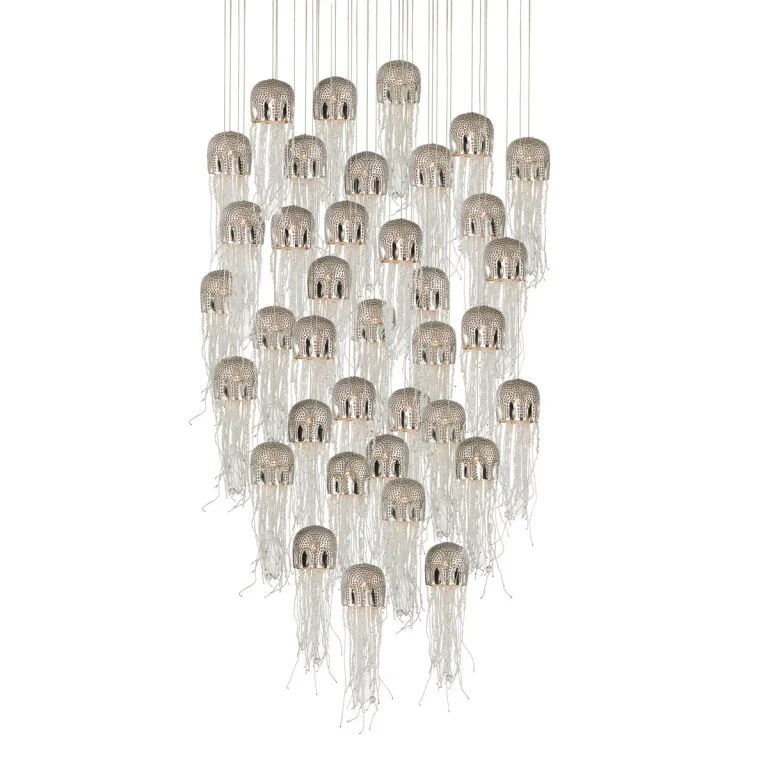 Nickel 36 Light Pendant from the Medusa Collection