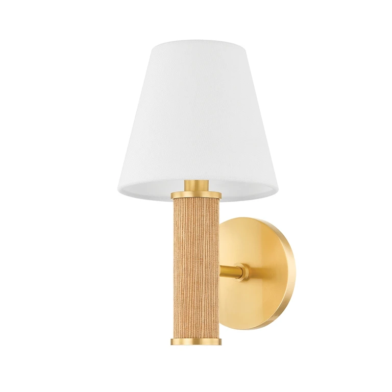 Aged Brass One Light Wall Sconce from the Amabella Collection