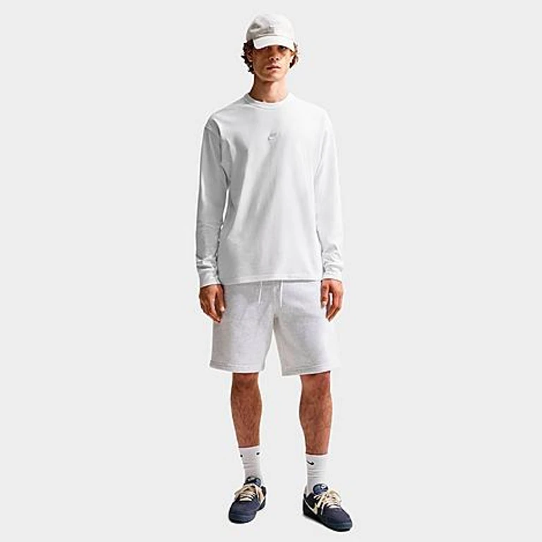Nike Men's Sportswear Premium Essentials Futura Long-Sleeve T-Shirt in White Size: XS