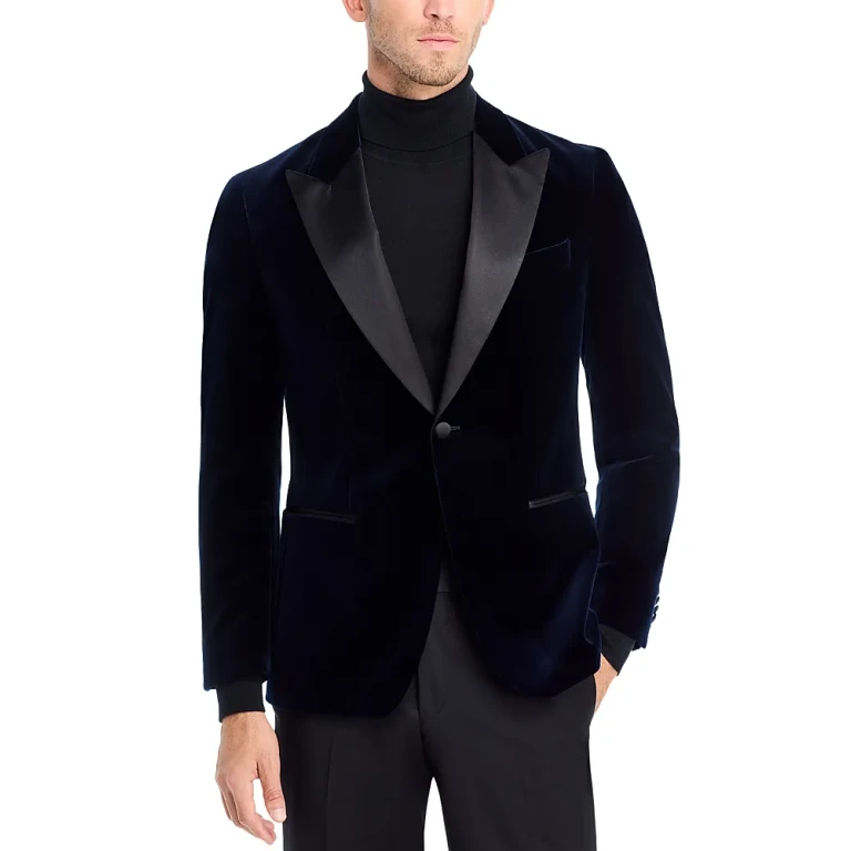 Boss Velvet Satin Peak Slim Fit Dinner Jacket