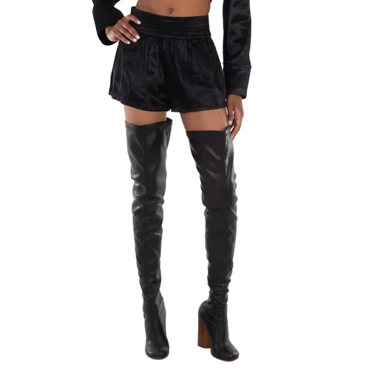 T by Alexander Wang Wide-Waistband Mini Shorts