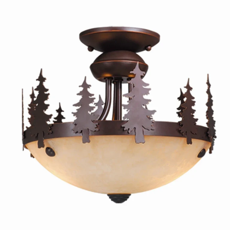 Burnished Bronze LED Fan Light Kit or Semi Flush Ceiling Light from the Yosemite Collection