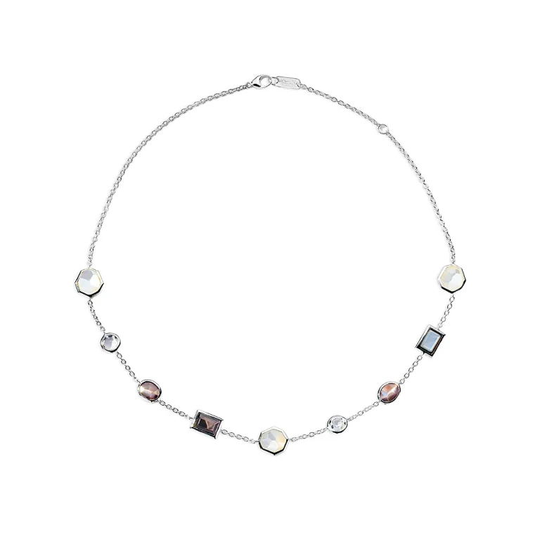 Ippolita Sterling Silver 925 Rock Candy Multi Stone Mixed Cut Collar Necklace, 16-18