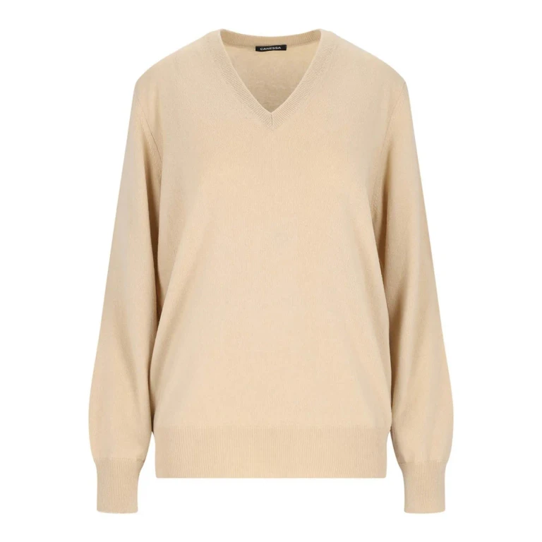 Canessa Pull À Col V - Beige
