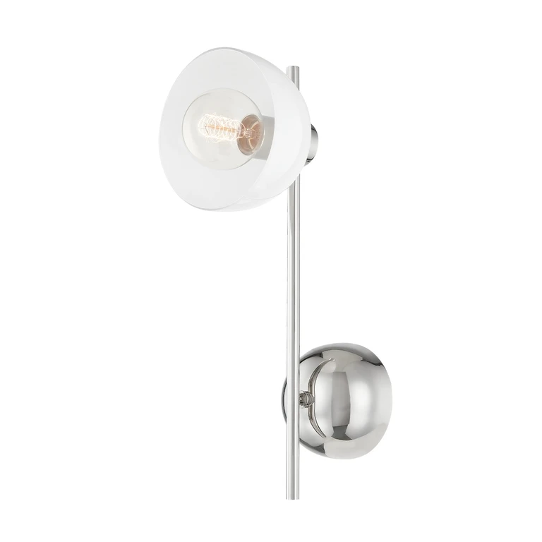 Polished Nickel One Light Wall Sconce from the Belle Collection