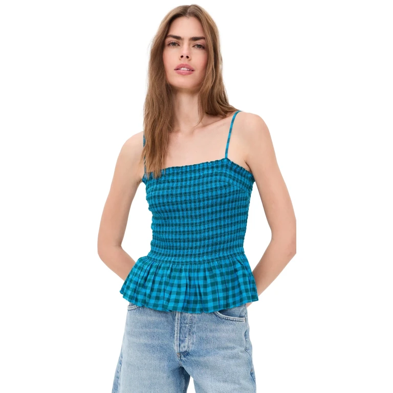 Free People Sundance Tank Top Teal Combo L