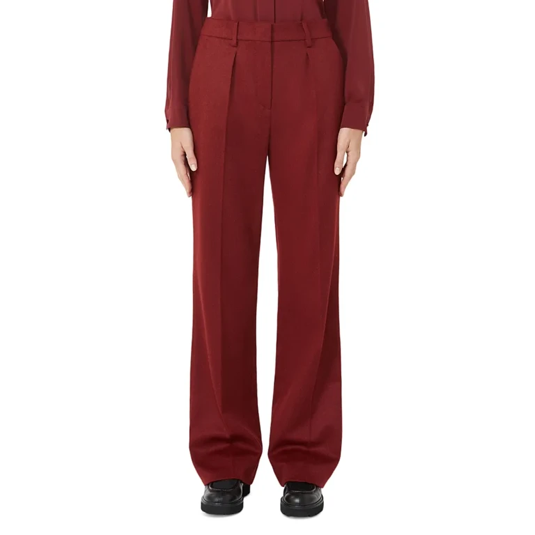 Max Mara Straight Leg Wool Pants