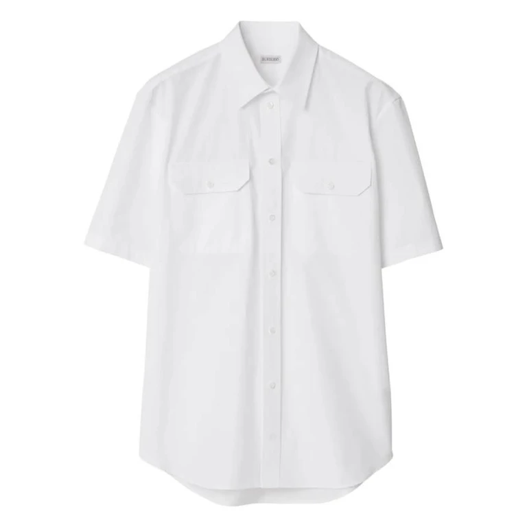 Burberry Equestrian Knight Motif Cotton Poplin Shirt