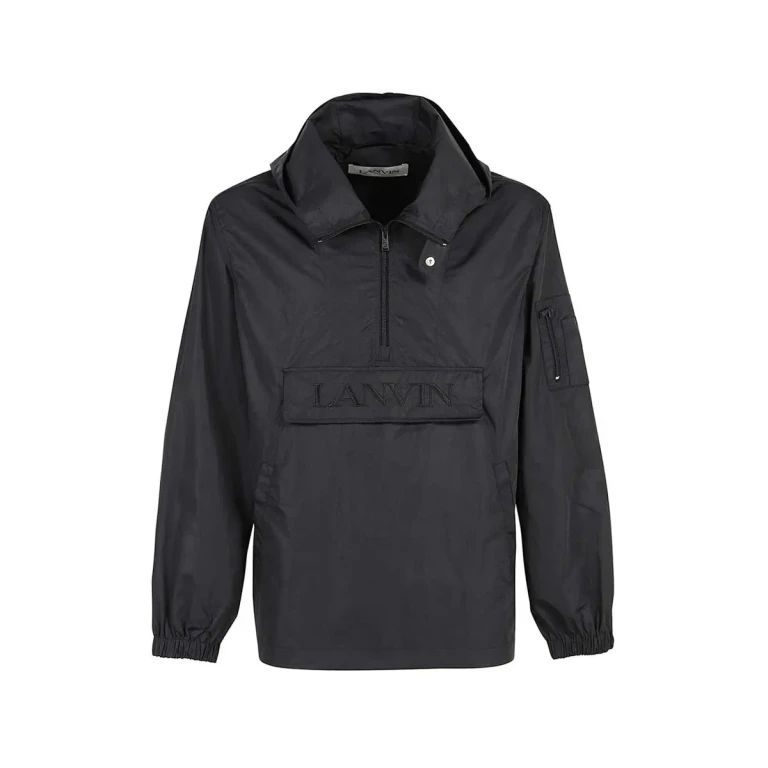 Blusão corta-vento com capuz e logótipo Lanvin
