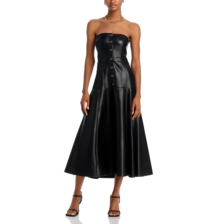 Cinq a Sept Veena Faux Leather Dress