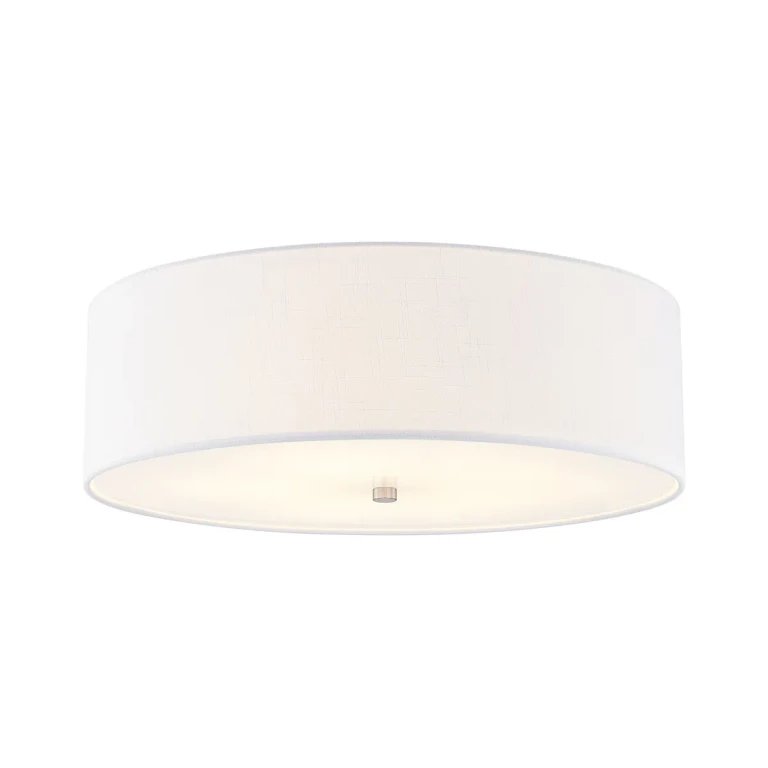 Brushed Nickel Flush-Mount from the Textile Collection