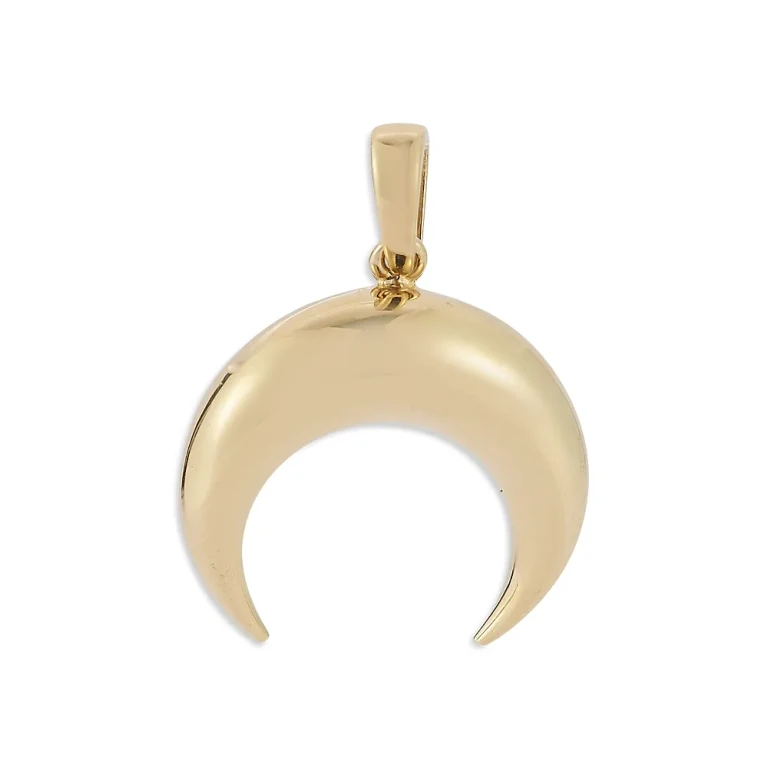 Horn Pendant in 14K Yellow Gold