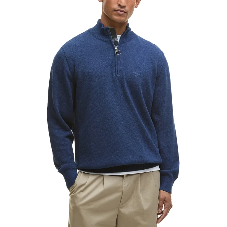 Barbour Cotton Half Zip Knitted Jumper