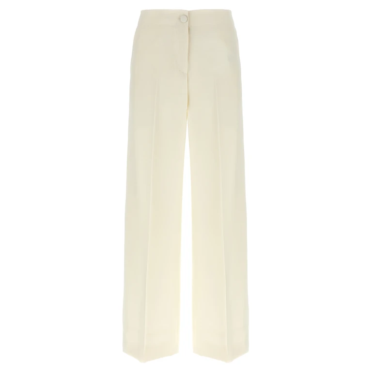 Brioni White Wool Casual Pants - Women