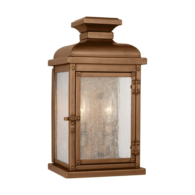 Natural Copper Wall Lantern from the Pediment Collection
