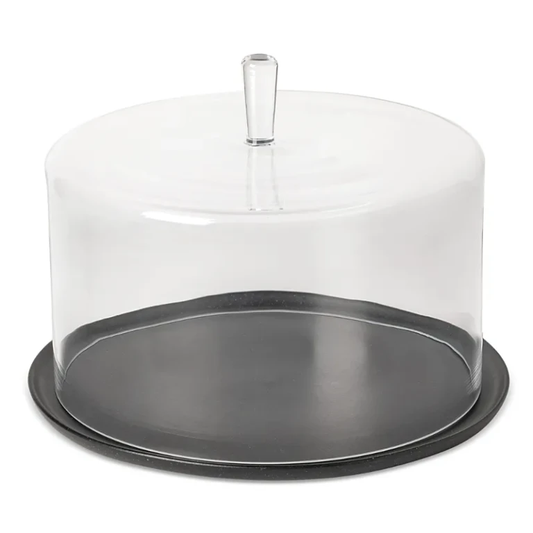 Costa Nova Set Plate with Glass Dome