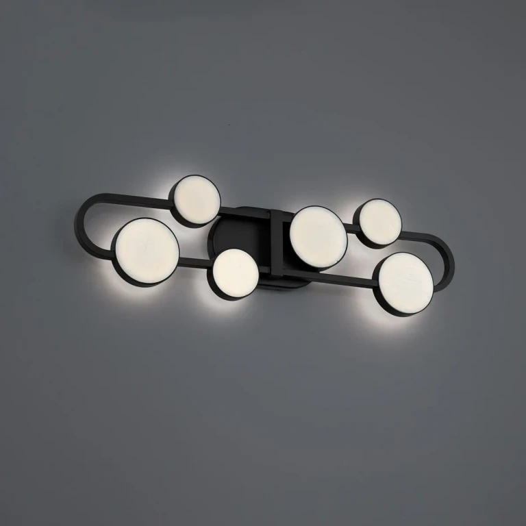 Black LED Bathroom Vanity Light from the Tableau Collection