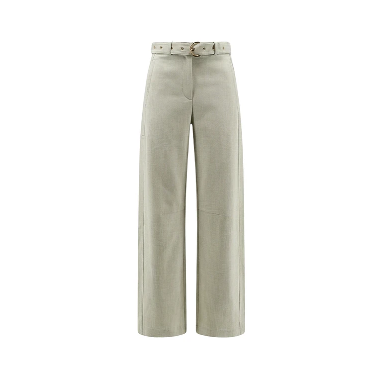 Pinko Trousers Blue Viscose - Women
