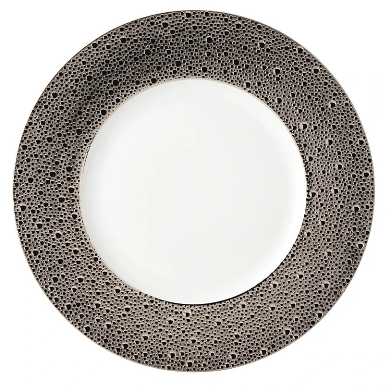 Bernardaud Ecume Platinum Oversized Service Plate