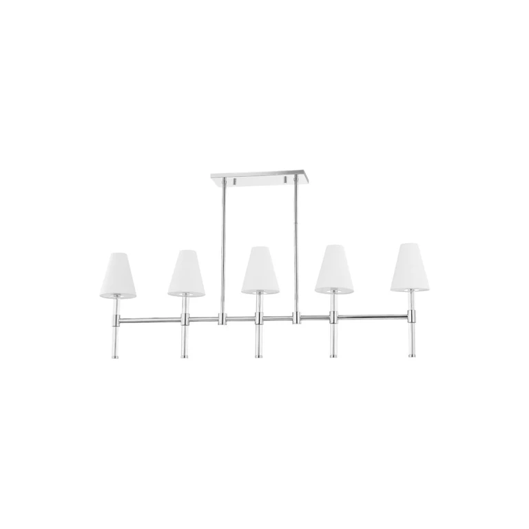 Mitzi Janelle 5-Light Kitchen Island Light in Polished Nickel