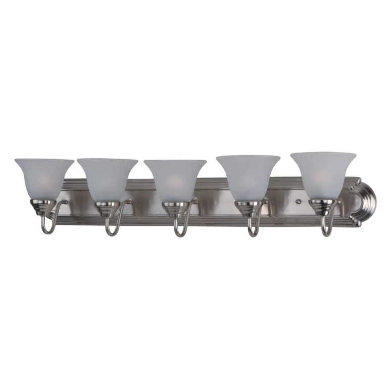 Essentials 5-Light Bathroom Vanity Light, Satin Nickel