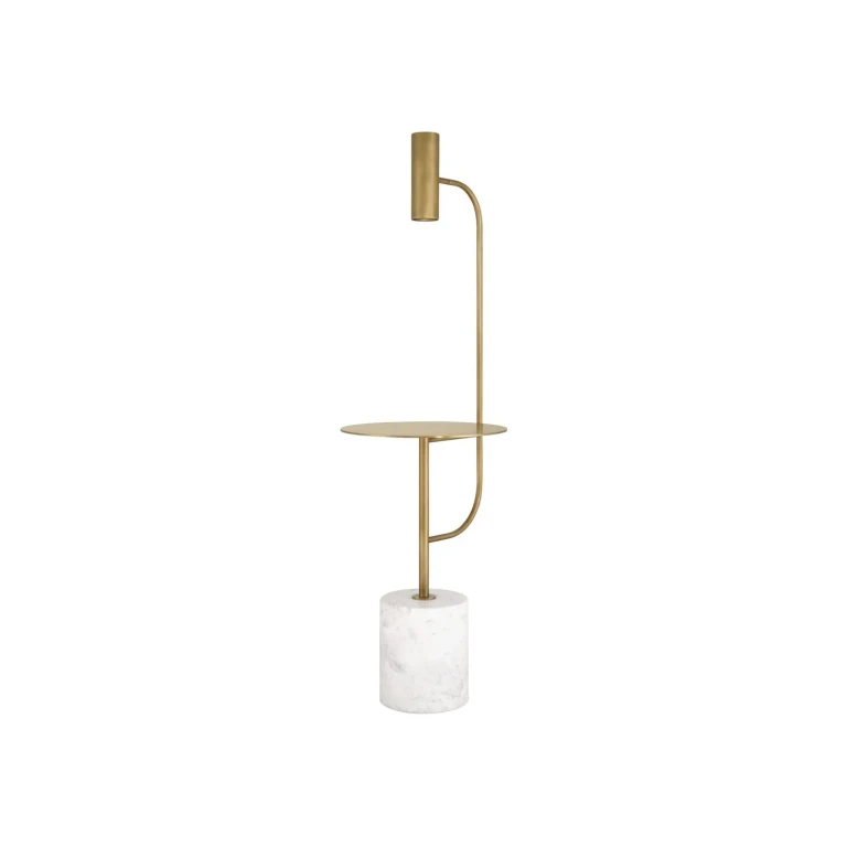 Antique Brass White LED Floor Lamp from the Eastlin Collection