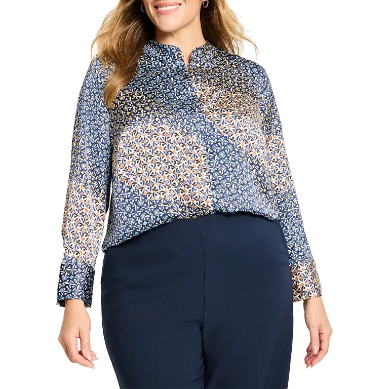 Nic+Zoe Plus Monogram Mix Top