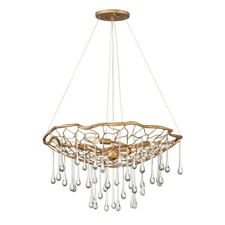 Burnished Gold LED Chandelier from the Laguna Collection