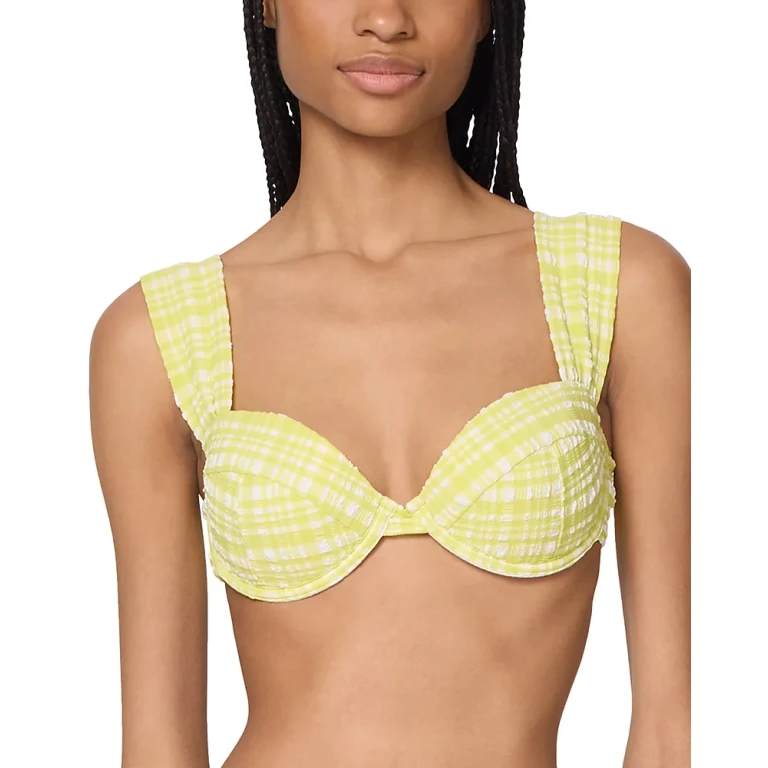 kate spade new york Check Underwire Bra Top