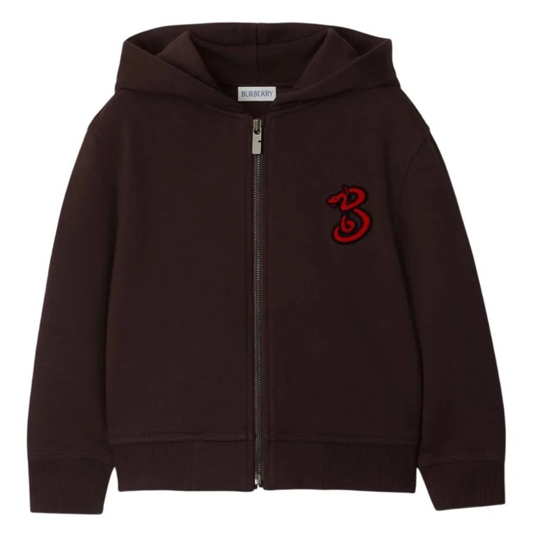 Burberry Kids Clyde Snake Cotton Hoodie