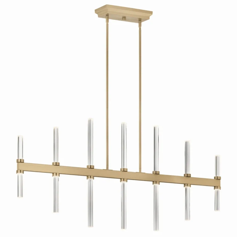 Champagne Bronze LED Linear Chandelier from the Sycara Collection
