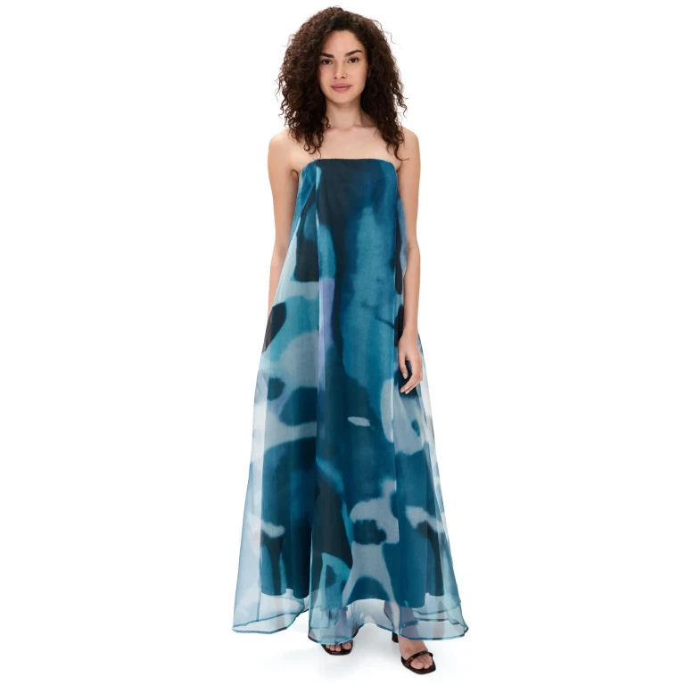 STAUD Allyson Dress Blue Haze 6