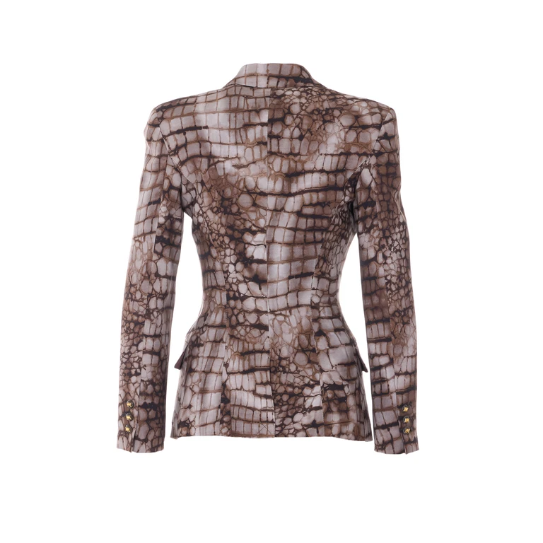 Elisabetta Franchi Jackets Brown Viscose - Women