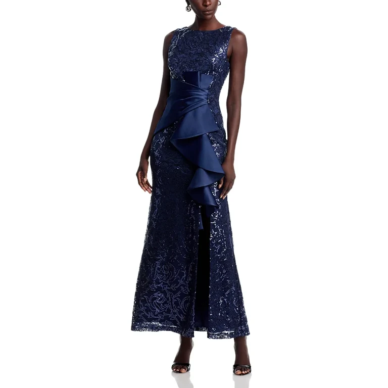 Eliza J Sleeveless Ruffle Gown