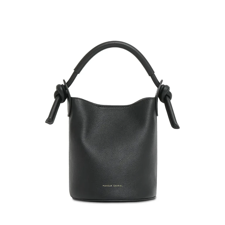 Mansur Gavriel Fortuna Mini Leather Bucket Bag