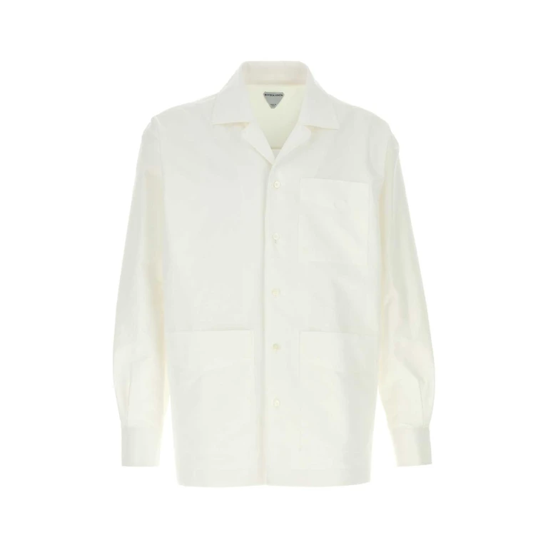 Bottega Veneta White Cotton Shirt Chalk Exterior: Camicie - Men