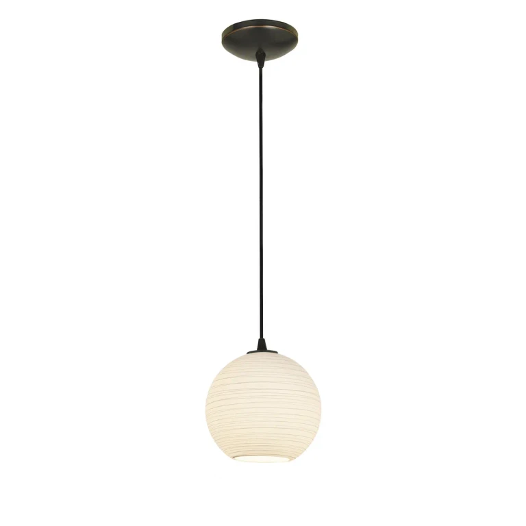 Oil Rubbed Bronze One Light Pendant from the Japanese Lantern Collection