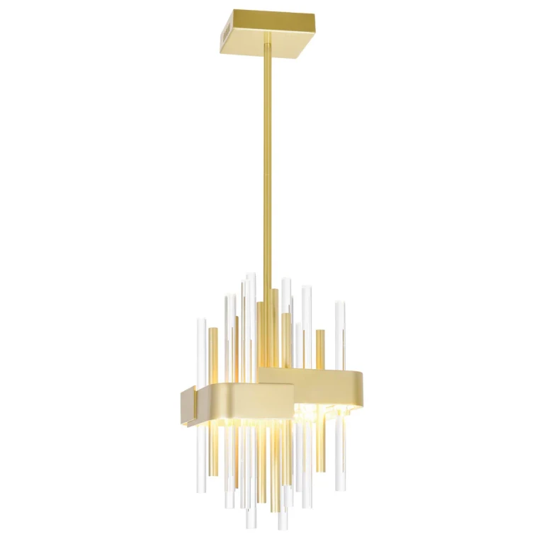 Satin Gold LED Mini Pendant from the Millipede Collection