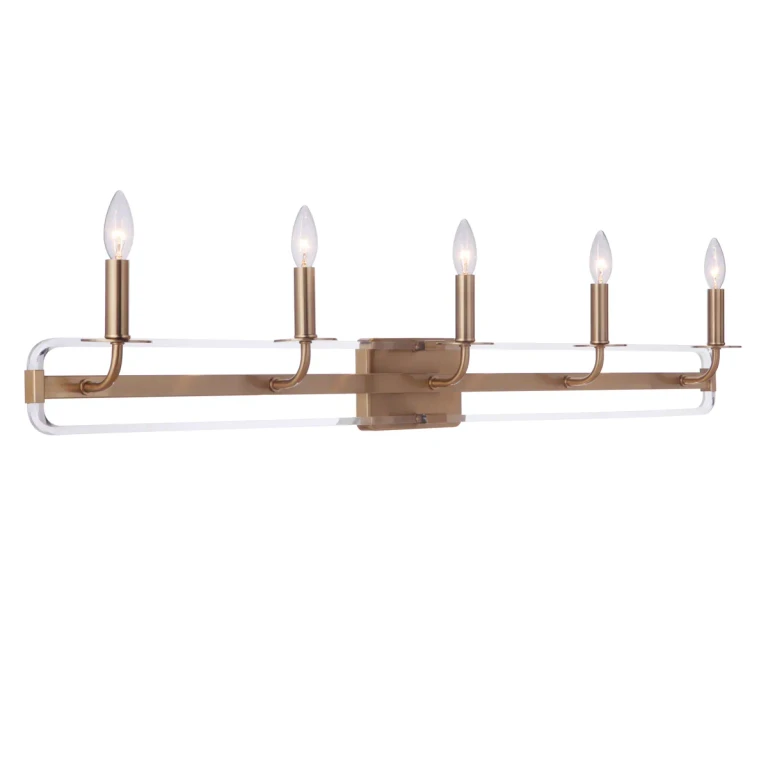 Graclyn 5-Light Bathroom Vanity Light in Satin Brass