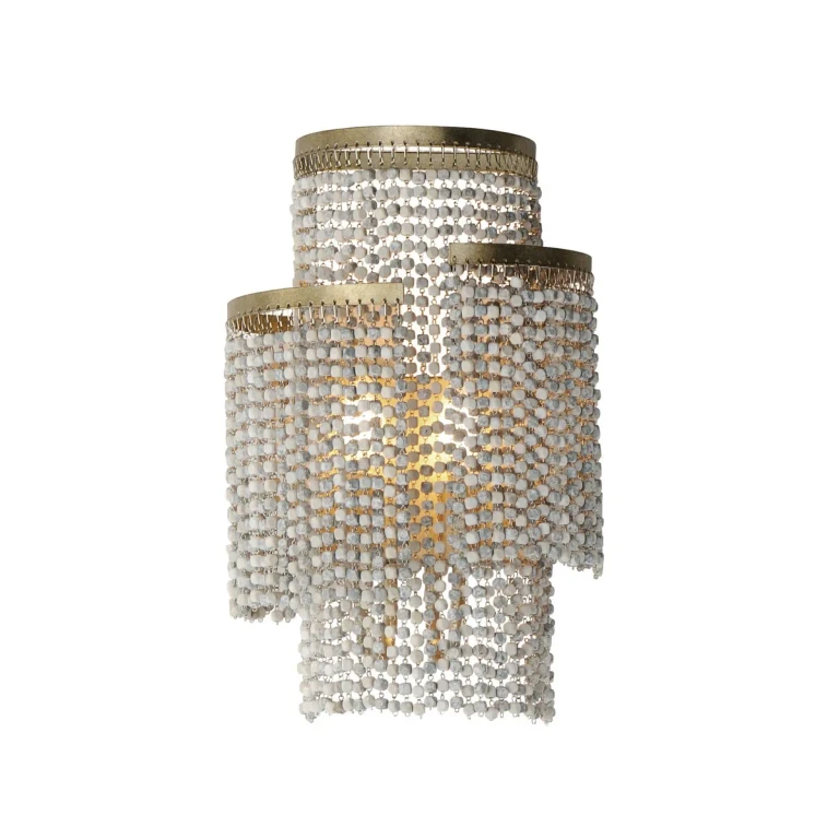 Golden Silver Two Light Wall Sconce from the Fontaine Collection