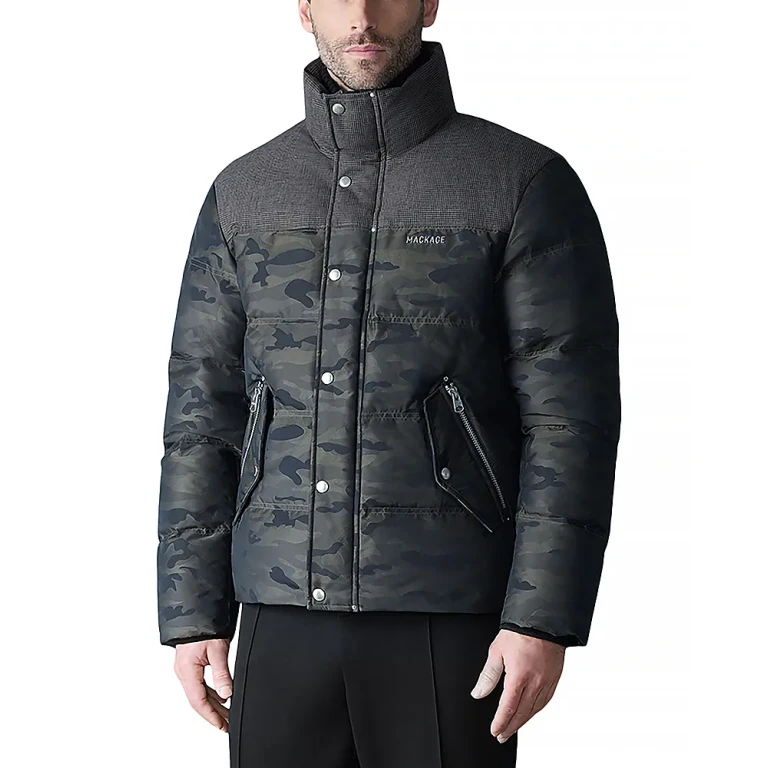 Mackage Everett Technical Camo Quilted Down Jacket