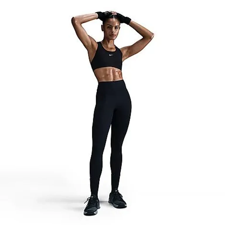 Nike Women's Universa High-Rise Full-Length Leggings (With Pockets) in Mink Brown/Smoke Grey/Iron Ore Size: 2XS