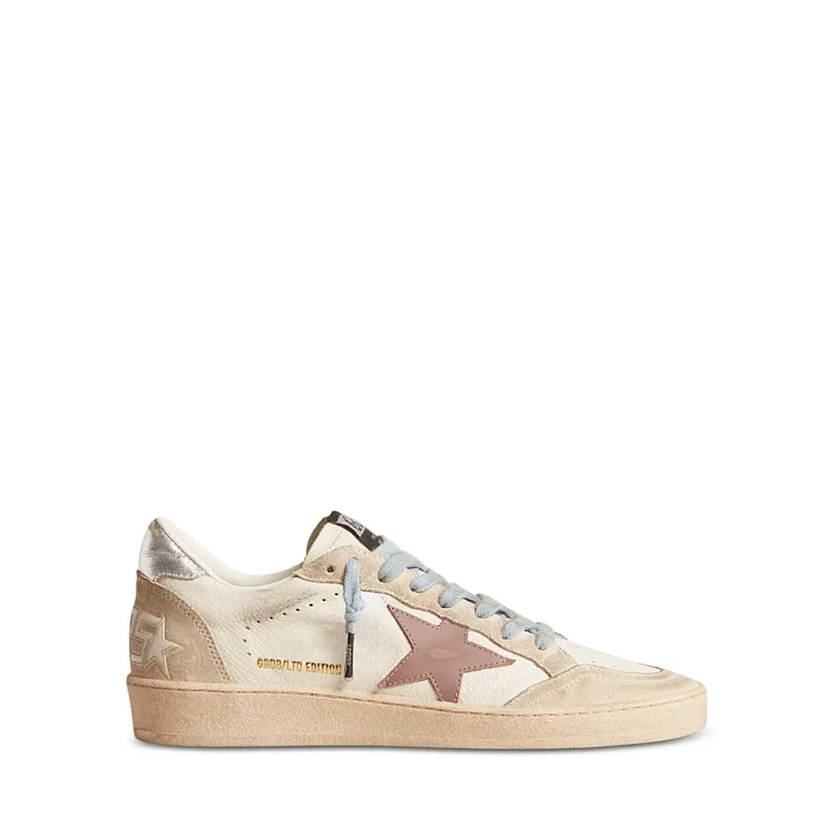 Golden Goose Women's Ballstar Almond Toe Star Patch Sneakers