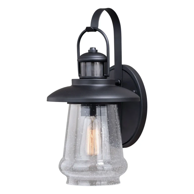 Oil Rubbed Bronze One Light Motion Sensor Outdoor Wall Light from the Bridgeport Collection